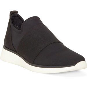 NEW Louise Et Cie Women Braxton Black White Slip On Elastic Knit Sock Sneaker